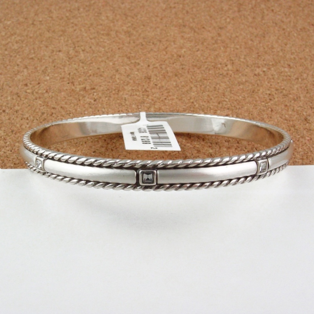NWT BRIGHTON SILVER TORUS BANGLE BRACELET